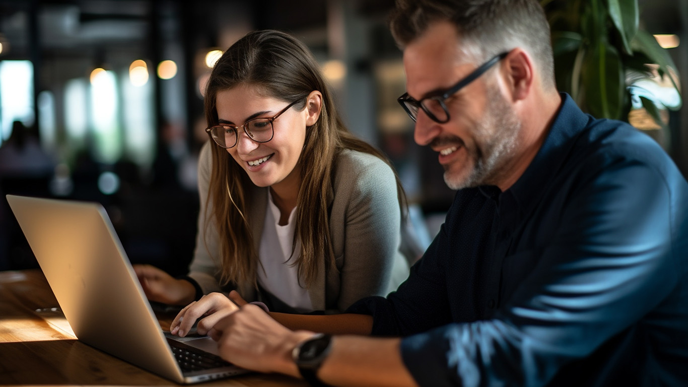 Professionals reviewing documents and security plans together in an office